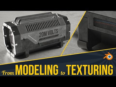 Hard Surface Model from modeling to texturing - Blender Tutorial