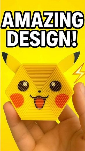 Moving Hexagon Pikachu | 3D Print Surprise! ⚡️( Hareketli 6gen Pikachu) #sorts #pokemon