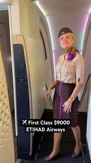 First Class $9000 ✈️ ETIHAD Airways #flight #travel #firstclass