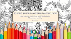 Fantasy Coloring Pages: Magical Adventure Printable Black and White Illustrations for Adults and Kids – Enchanted Castle Mystical Creatures - Etsy UK