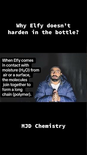 Why Elfy doesn’t harden in the bottle? #chemistry #mjd #education