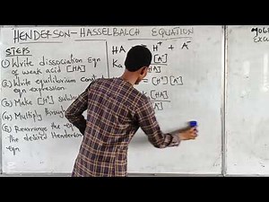 How to derive Henderson Hasselbalch Equation used in the calculation of pH and pKa of Buffers