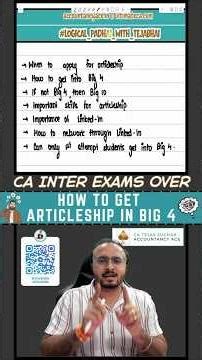 🔥The Hidden Strategy to Land a Big 4 Articleship - CA Inter - CA Tejas Suchak