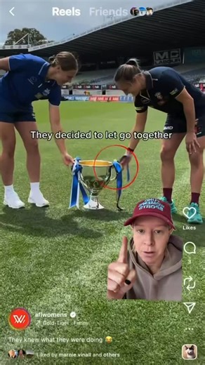 Kate McCarthy | Curse of the cup continues? According to this, Roos go back to back. 🎥 - @aflwomens | Instagram