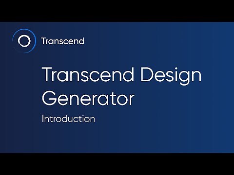 Transcend Design Generator (TDG) Demo Video