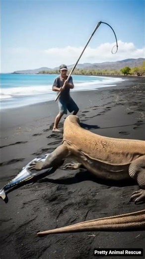 Komodo Dragon Eats Giant Tuna! 😱