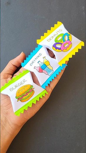 Easy paper chocolate 🍬 , DIY paper gift idea