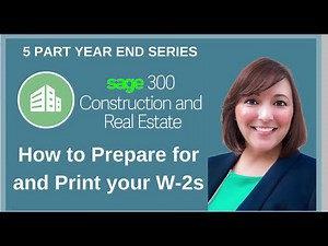 How To Print Your W-2s in Sage 300 CRE | Year-End Task for Sage Timberline Office