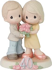 Precious Moments 223018 Forty Loving Years Together Bisque Porcelain Figurine