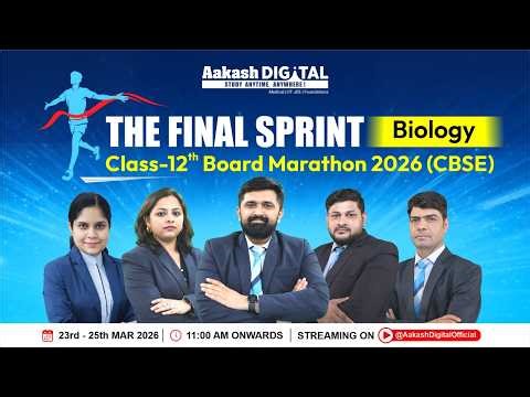 🔴 LIVE | Class 12 Biology Final Revision Marathon | CBSE Boards 2026 | The Final Sprint