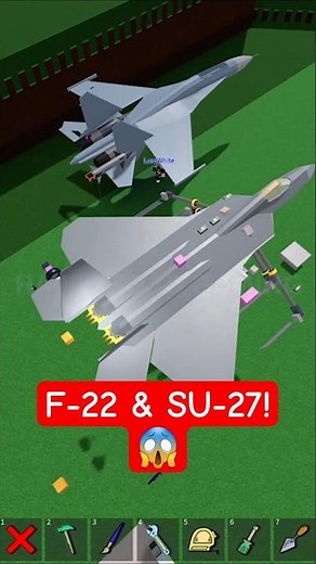 Roblox Build a Boat for Treasure F-22 & SU-27 Fighter Jet #babft #roblox