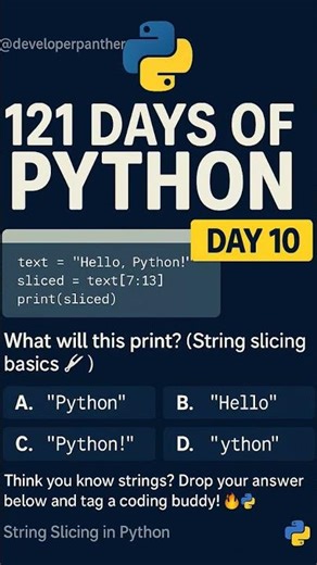 Only 1% Can Master Python String Slicing 🔥 (Are You One of Them?) | #Shorts #Python #LearnToCode