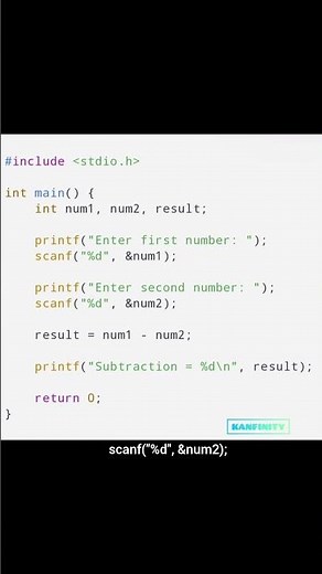 🔥 "C Program Trick: Subtract 2 Numbers in JUST 10 Seconds!"