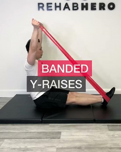 Lower Trapezius Strengthening Exercise for Beginners - Banded Y-Raises