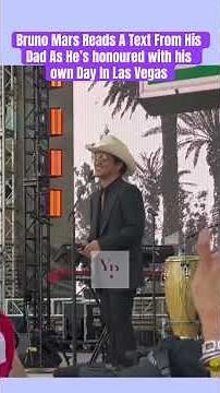 Bruno Mars Reads A Text From His Dad As He’s honoured with his own Day In Las Vegas