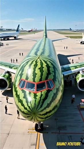 Only in America: A Plane Made of Watermelon 😂 #Airplane #usashorts #Baimo #Aircraft #Avion #Aviation