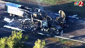 Chopper 2 shows the terrifying aftermath of the multiple deadly crashes on I-95 in Volusia County. WHAT WE KNOW: https://bit.ly/35Owadz | WESH 2 News