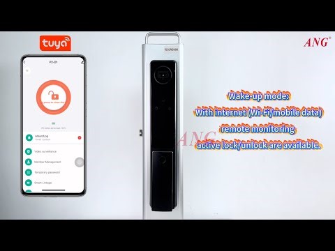 ANG Face & Palm vein recognition Fully automatic Smart Door Lock Remote Active Control Guide丨P2-D1丨