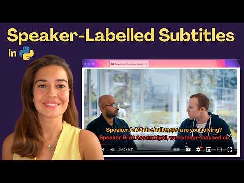 How to Create Speaker-Based Subtitles for Your Videos with AI | (Python Tutorial)