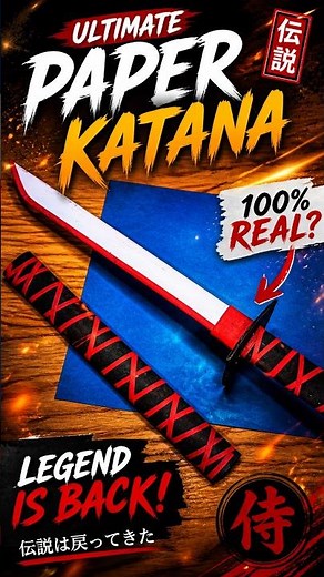 DIY Paper Katana That Looks 100% Real | Epic Origami Weapon Making