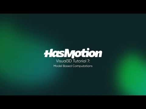 Visual3D Tutorial 7: Model Based Computation