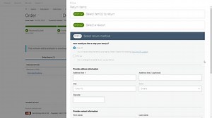 How to return an order through Dell website