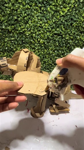 making a cardboard dog part one. follow for part two #artistsoftiktok #art #puppy #arttok #fyp