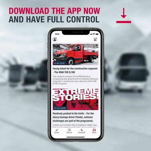 24K views · 158 reactions | Attention, iPhone and truck drivers: Our MAN Driver App is now also available for iOS! The MAN Driver App is a modern tool that intelligently assists truck drivers in their day-to-day work and also provides valuable roadside assistance. | MAN Truck & Bus | Facebook