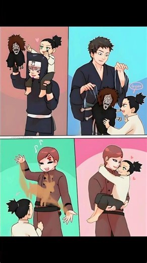 Shikamaru's son chooses his favorite uncle! 😂❤ #Gaara #Kankuro #AnimeShorts