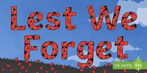 Lest We Forget Display Lettering