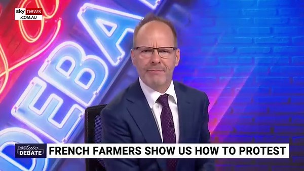 Farmers in France are exercising a new method of protest by spraying manure at government offices. Watch the full episode at www.skynews.com.au/flash | Sky News Australia