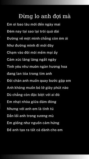 Đừng lo anh đợi mà #lyrics #music