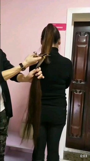 💇‍♀️I asked husband to cut my long hair!