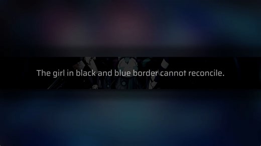 The girl in black and blue border cannot reconcile.