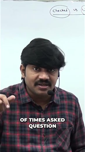 Java Interview: Checked vs Unchecked Exceptions Explained #shorts