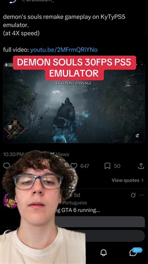 Demon souls is running 30fps on the #ps5 #emulator #ps5emulator | playstation5