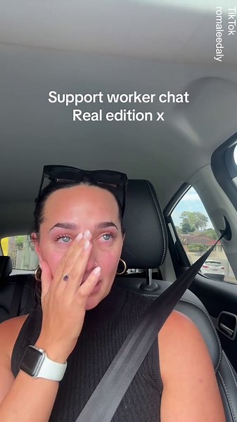 Support worker tears up as she her struggles with the NDIS system