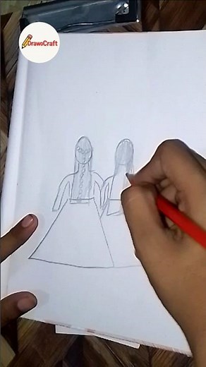 Drawing Cute Best Friends - EASY TUTORIAL , Best Friend Art Easy