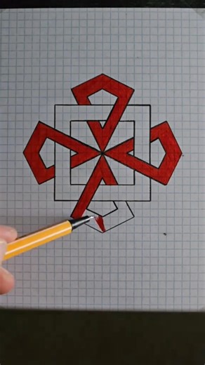 How to draw an impossible shape in 20 seconds. ✍️ #drawing #foryou #youtubeshorts #draw