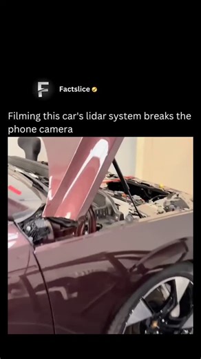 Fact | History | News on Instagram: "Filming a car's LiDAR system, particularly at close range, can damage your smartphone camera. This issue has been notably observed with the Volvo EX90, whose roof-mounted LiDAR sensor emits high-powered infrared laser beams at a wavelength of 1550 nanometers. While this wavelength is considered safe for human eyes, it can harm camera sensors. The laser light can be focused onto an imaging sensor by the camera’s optics, where it can cause permanent damage . Th