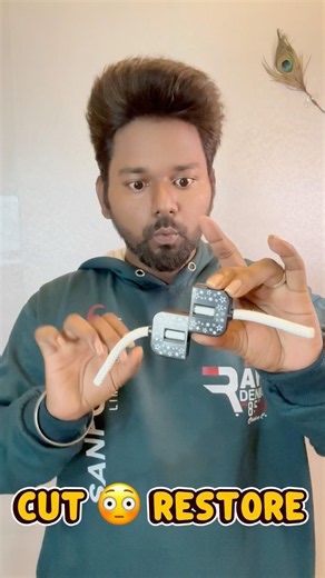 Cut and Restore magic 😳 🎩 ✨️#trending #funny #shorts #magic #experiment