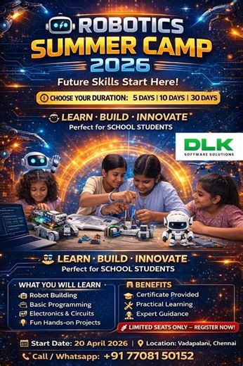 Robotics | "Hands-on robots. Real coding. Endless fun." | Internship 2026