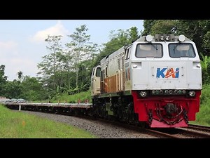Empty Flat Cars Train Going To West | Java Railfanning