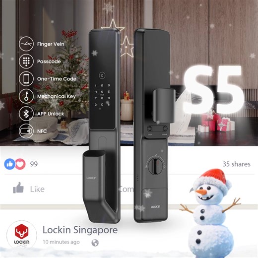 🎄✨ 𝐋𝐨𝐜𝐤𝐢𝐧 𝐒𝟓 𝐒𝐦𝐚𝐫𝐭 𝐋𝐨𝐜𝐤! 𝐁𝐞𝐬𝐭 𝐌𝐚𝐭𝐜𝐡 𝐟𝐨𝐫 𝐇𝐃𝐁 𝐁𝐓𝐎 𝐇𝐨𝐦𝐞🎅 S5 Upgraded from our popular SV40 — now smarter, sleeker, and safer ​🤩 Pairs perfectly with the V3 Gate Lock, non-touch unlock, double protection 🔒✨ . 🔹 Advanced fingerprint sensor for lightning-fast unlock 🔹 Wi-Fi remote control via mobile app 🔹 Built-in doorbell & tamper alarm 🔹 Sleek metallic finish with 2-year warranty 🎥 Check out the video for more info! ​👉👉 . 💡 Visit us today to experie