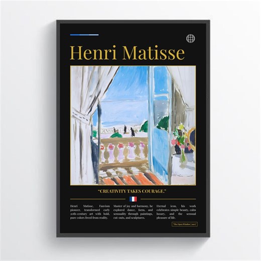 Henri Matisse Poster | the Open Window | Matisse Floral Print | Henri Matisse Exhibition Poster | Floral Art | Abstract Decor | Matisse Art - Etsy UK