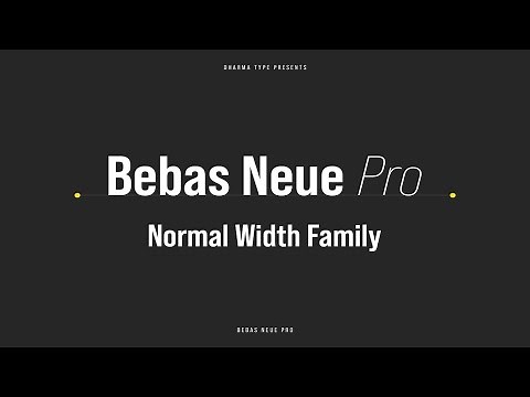 Bebas Neue Pro Normal Width Family Font Free Download