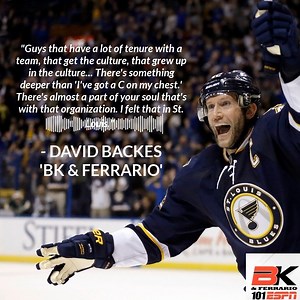 10K views · 378 reactions | Former #STLBlues captain David Backes joined #BKandFerrario to discuss what it meant to him to wear the 'C' in St. Louis, and what he would be looking for in the next Blues captain. PODCAST: https://bit.ly/41RLq0L | 101 ESPN St. Louis | Facebook