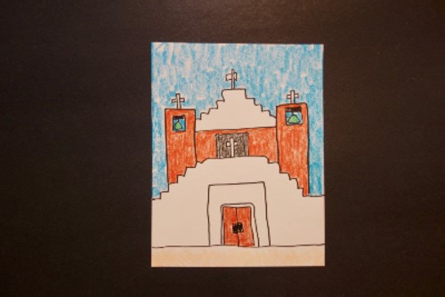 Let's Draw Mission San Geronimo de Taos!   (New Mexico)