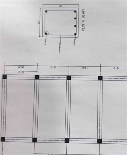 Column and Beam Layout Plan Drawing Overview