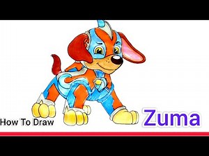 How To Draw Zuma / Mighty Pups Zuma From Paw Patrol 🐾 Step by step